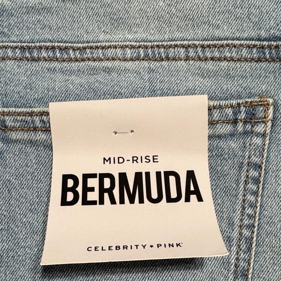 Celebrity Pink Light Wash Denim Shorts - Picture 5 of 7